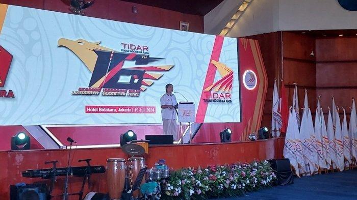 Ketua Umum Tidar Rahayu Saraswati Djojohadikusumo, dalam acara HUT Organisasi Tidar ke-16, di Jakarta Selatan, pada Jumat (19/7/2024) malam.