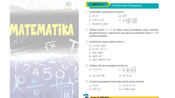 Soal Matematika kelas 9 SMP halaman 20, cek referensi kunci jawabannya.