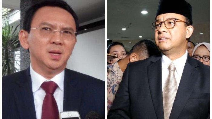 Survei elektabilitas calon gubernur DKI Jakarta. Kolase Foto: Mantan Gubernur DKI Jakarta, Basuki Tjahaja Purnama alias Ahok (kiri) dan Anies Baswedan (kanan)