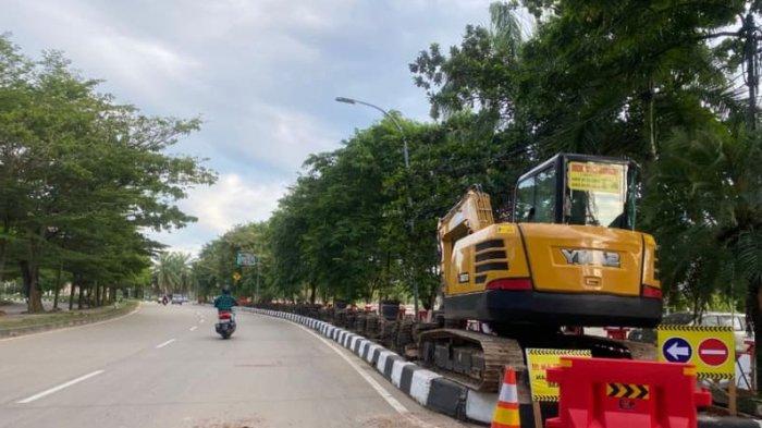 PROYEK KANAL BANJIR - Salah satu lokasi proyek kanal banjir dari tiga titik yang berada di Kecamatan Tenggarong, Kabupaten Kutai Kartanegara, Kalimantan Timur. 