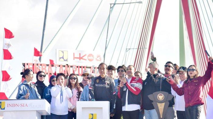 Jembatan Pulau Balang yag berada di Kecamatan Penajam, Kabupaten Penajam Paser Utara (PPU) kini sudah diresmikan Presiden Joko Widodo pada Minggu (28/7/2024).TRIBUNKALTIM.CO/HO