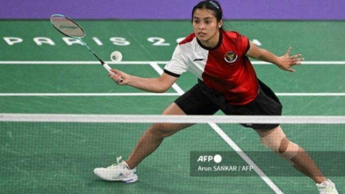 OLIMPIADE 2024 PARIS - Gregoria Mariska Tunjung saat berlaga di Olimpiade 2024 yang digelar di Porte de La Chapelle Arena, Paris, Prancis. Hari ini, Rabu (31/7/2024) Jorji akan melakoni laga terakhir di penyisihan grup. Gregoria wajib menang untuk bisa lolos ke-16 besar.