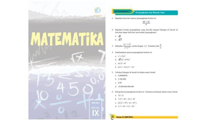Soal Matematika kelas 9 SMP halaman 58, cek referensi kunci jawabannya.
