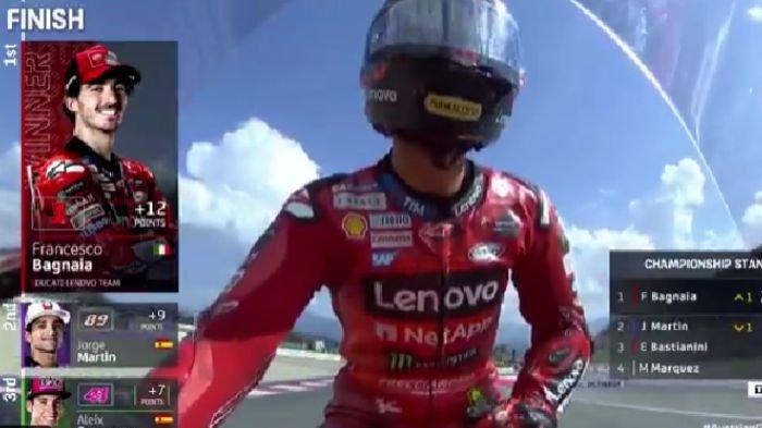HASIL SPRINT RACE MOTOGP AUSTRIA 2024 - Bagnaia juara, Marquez crash.