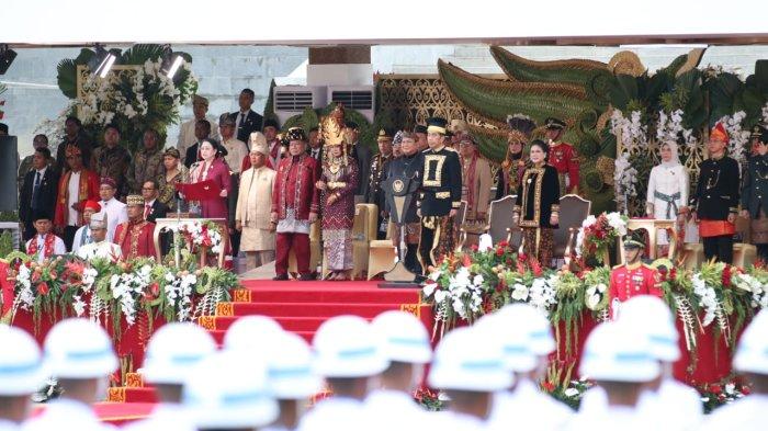 Upacara bendera HUT ke 79 RI di IKN Nusantara. 