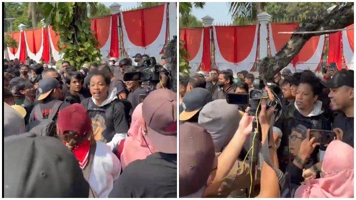 Aksi demo kawal Putusan MK - Sejumlah Komika seperti Arie Kriting, Bintang Emon, Abdur, ikut aksi demo hari ini untuk mengawal putusan Mahkamah Konstitusi di DPR RI.