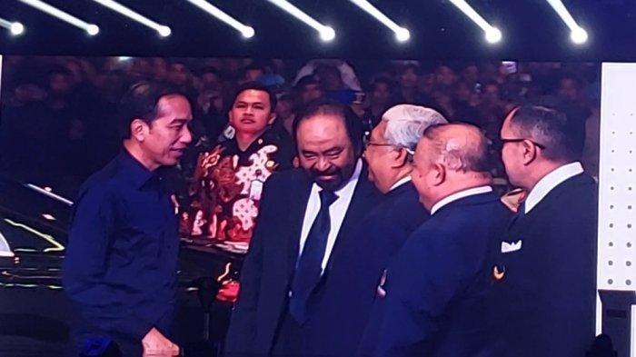 Presiden Joko Widodo menghadiri Pembukaan Kongres III Nasdem di Senayan JCC, Minggu (25/8/2024).