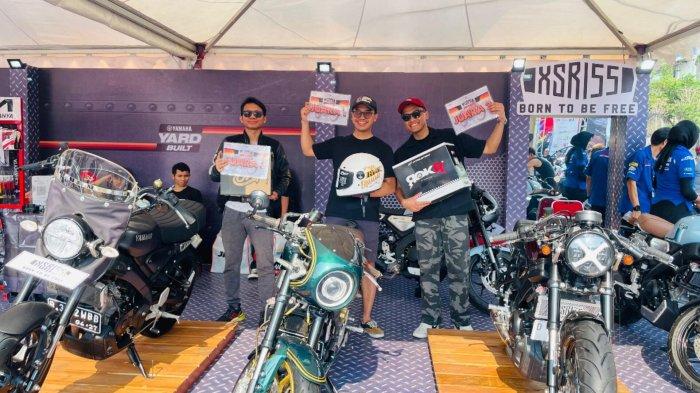 Tiga motor custom XSR 155 yang mendapatkan penilaian paling bagus dipajang di booth Yamaha saat gelaran Parjo.