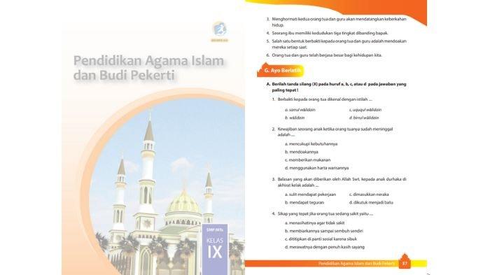 Soal Agama Islam kelas 9 halaman 57, cek referensi kunci jawabannya.