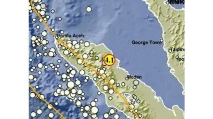 Gempa 2 menit lalu - Gempa terjadi di Kota Langsa Aceh magnitudo 4.1, cek info BMKG.