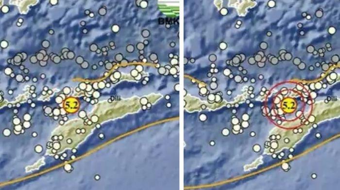 Gempa terkini - gempa barusan di Alor NTT beberapa menit lalu magnitudo 5.2, cek info BMKG.