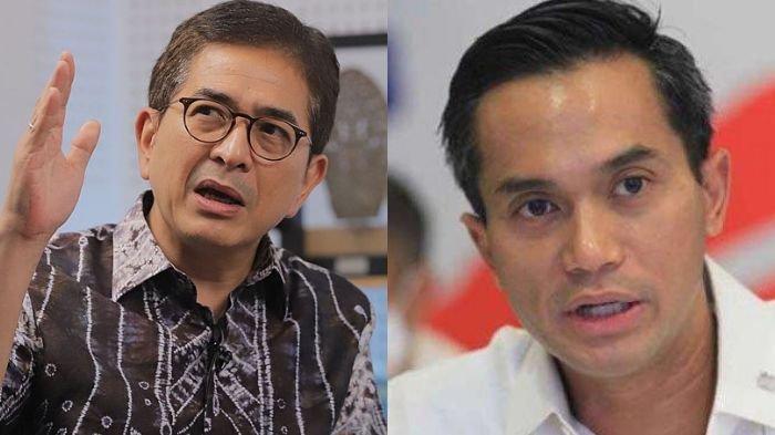 Arsjad Rasjid (kiri), Anindya Bakrie (kanan). Arsjad sebut Munaslub ilegal, penunjukkan Anindya Bakrie sebagai Ketua Umum Kadin tidak sah.