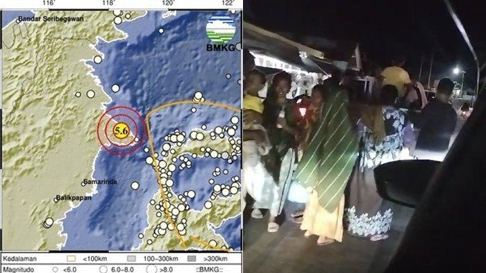 Potongan Gambar masyarakat batu putih dilanda kepanikan saat terjadi gempa.