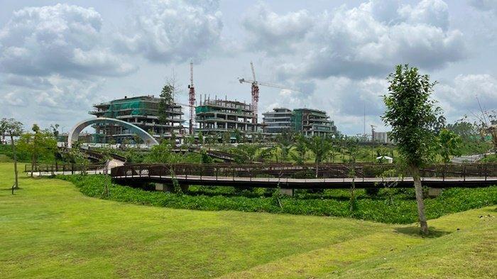 Ekosistem perkantoran di Sumbu Kebangsaan Ibu Kota Nusantara (IKN).