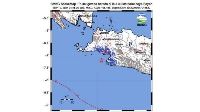 GEMPA HARI INI - Gempa terkini guncang Bayah Banten magnitudo 4.2, cek info BMKG.