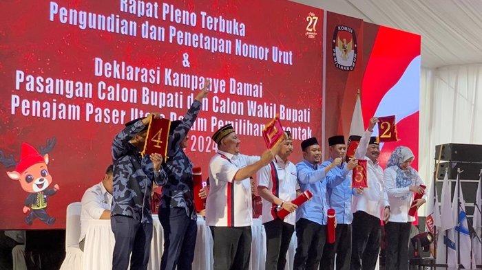 Penetapan nomor urut Paslon di Pilkada PPU 2024.