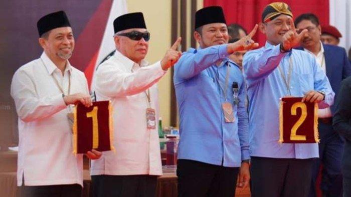 KPU Kaltim saat melakukan pengundian dan penetapan nomor urut pasangan calon gubernur dan wakil gubernur Kaltim yang akan bertarung pada Pilkada 2024, Senin (23/9/2024).