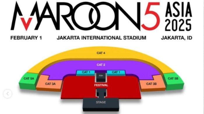 Informasi Letak Tempat Duduk Konser Maroon 5