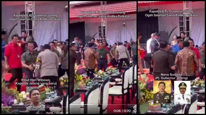 VIDEO VIRAL - Kapolda Jateng Irjen Pol Ribut Hari Wibowo menghindari uluran tangan dari Calon Gubernur Jawa Tengah dari PDIP, Andika Perkasa usai Deklarasi Kampanye Damai di Kantor Komisi Pemilihan Umum (KPU) Jawa Tengah pada Selasa (24/9/2024). Video momen ini menjadi viral di medsos.