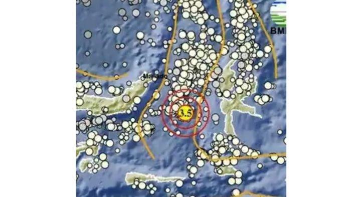 GEMPA HARI INI - Gempa terkini di Ternate Maluku Utara magnitudo 3.5, cek info BMKG.