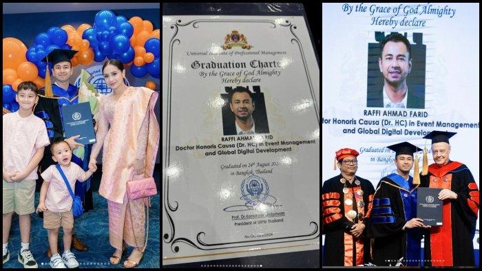 RAFFI AHMAD DAPAT GELAR DOKTOR HC - Momen saat Raffi Ahmad mendapatkan gelar Doktor Honoris Causa dari UIPM, Bangkok, Thailand. Ini pendidikan terakhir Raffi Ahmad. Beri gelar Doktor Honoris Causa (HC) pada suami Nagita Slavina, UIPM akui tak punya kampus fisik