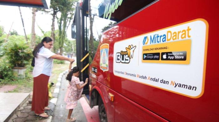 Fasilitas pemberhentian Bus Bacitra di Koridor A.TRIBUNKALTIM.CO/DWI ARDIANTO