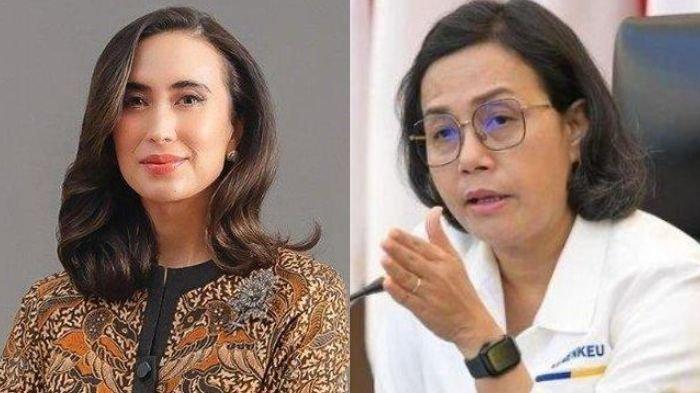 Widiyanti Putri Wardhana dan Sri Mulyani. Kedua perempuan itu disebut calon menteri di kabinet Prabowo-Gibran.