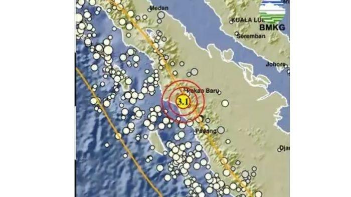 GEMPA BARUSAN - Gempa terkini 2 menit lalu guncang Pasaman Barat Sumbar magnitudo 3.1, cek info BMKG.