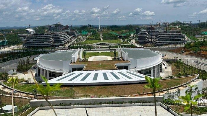 Kawasan Inti Pusat Pemerintahan (KIPP) terlihat dari Istana Garuda Ibu Kota Nusantara.