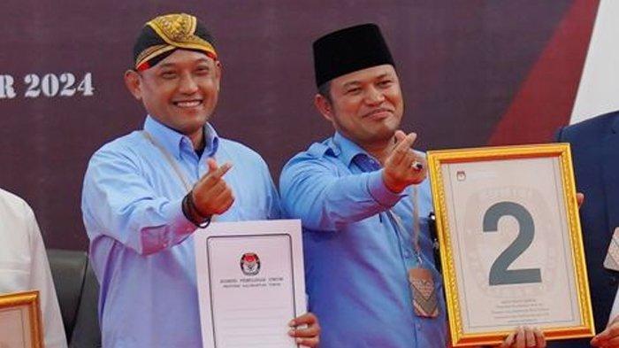 PILKADA KALTIM 2024 - Pasangan calon gubernur dan calon wakil gubernur, Rudy Masud dan Seno Aji mendapat nomor urut 2 saat pengundian nomor urut peserta Pilkada Kaltim 2024.