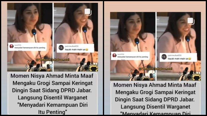 NISYA AHMAD VIRAL - Momen adik Raffi Ahmad, Nisya Ahmad saat sidang DPRD Jabar yang jadi sorotan.