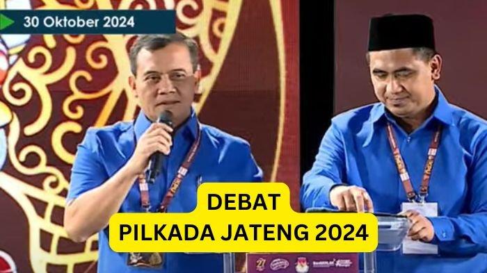 Ahmad Luthfi saat menyampaikan visi misi di debat perdana Pilkada Jateng 2024, singgung Jokowi dan Prabowo.