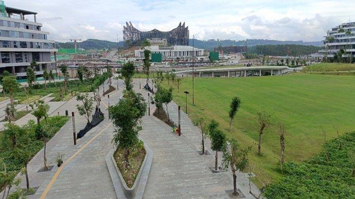Kawasan Hunian Pekerja Konstruksi (HPK) IKN sebelum dilaporkan adanya kasus DBD yang mulai merebak dan menyasar kalangan pekerja di sana.