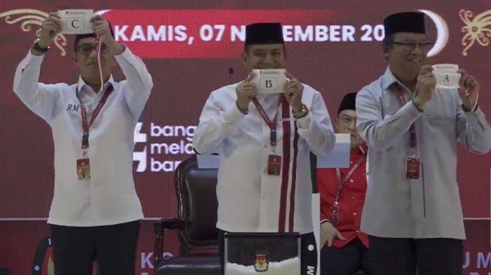 DEBAT PILKADA BALIKPAPAN 2024 - Tiga calon walikota, Rahmad Mas'ud, Rendi Susiswo Ismail dan M Sa'bani di debat Pilkada Balikpapan 2024, Kamis (7/11/2024). Debat kedua Pilkada Balikpapan 2024 hari ini, Kamis (7/11/2024). Komitmen 3 paslon terkait dengan stunting, Syukri sebut data tahun ini tinggi.