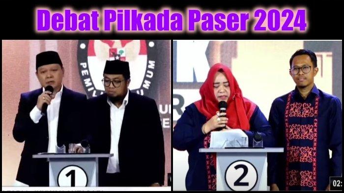 DEBAT PILKADA PASER 2024 - Dua paslon di Pilkada Paser 2024, Fahmi-Ikhwan dan Masitah-Depa. Deretan Strategi Fahmi-Ikhwan dan Masitah-Depa untuk mengatakan penggangguran.