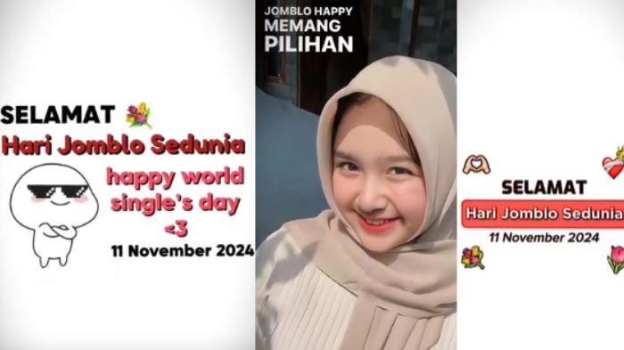 Template CapCut Hari Jomblo Sedunia 2026, gunakan twibbon video gratis dan bagikan ke WA atau IG