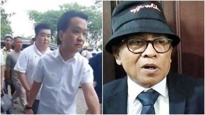 (Kanan) Pengacara sekolah, Sudiman Sidabukke bersama perwakilan pihak sekolah saat menerangkan kronologi kisruh di Sekolah Kristen Gloria 2 Surabaya dan (Kiri) Tangkap layar video Ivan Sugianto saat paksa siswa sujud meminta maaf.