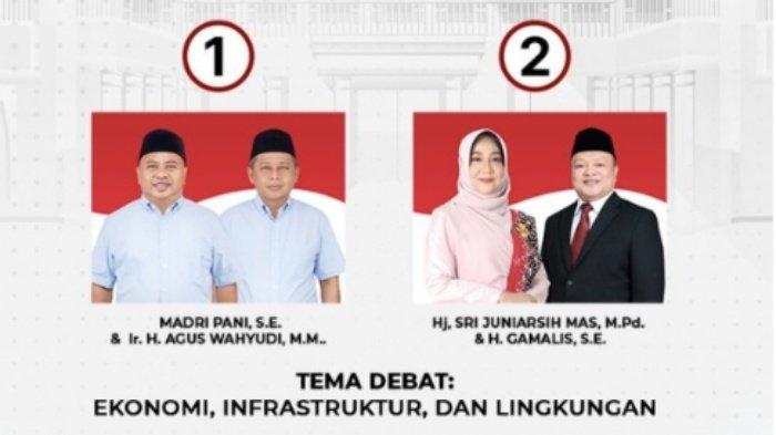 HASIL PILKADA BERAU - Poster debat terakhir Pilkada Berau hari ini, Sabtu (16/11/2024). 