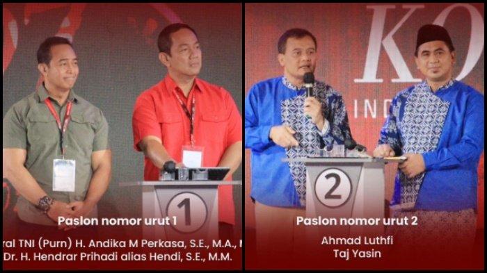 PILKADA JATENG 2024 - Dua paslon Andika Perkasa-Hendrar Prihadi dan Ahmad Luthfi-Taj Yasin Maimoen saat debat kedua Pilkada Jateng 2024. 