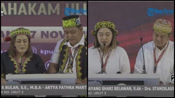 DEBAT PILKADA MAHULU 2024 - Paslon nomor urut 2 Bulan-Fathra dan paslon nomor urut 3, Owena-Stanislaus di debat kedua Pilkada Mahulu 2024, Minggu (17/11/2024). Apabila terjadi investor vs masyarakat adat, komitmen Bulan-Fathra dan Owena-Stanislaus