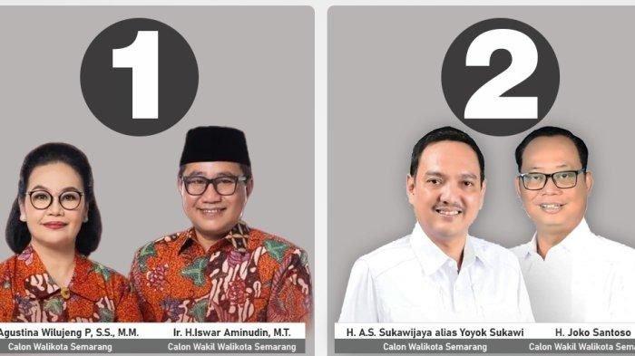 PILWALKOT SEMARANG 2024 - Hasil Hitung Suara Sementara Pilwalkot Semarang Kamis 28 November, Agustin-Iswar Ungguli Yoyok-Joss