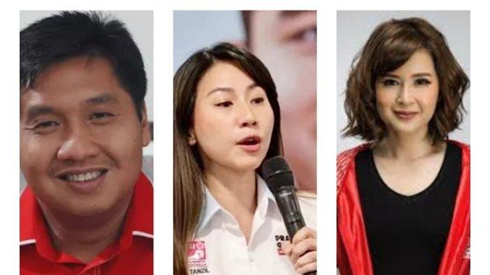 PELANGGARAN KAMPANYE PILKADA JAKARTA 2024 -  Dari kiri ke kanan: Maruarar Sirait yang biasa disapa Ara, Cheryl Tanzil dan Grace Natalie. Maruarar Sirait dan 2 politisi PSI mangkir dari panggilan Bawaslu dalam kasus dugaan pelanggaran kampanye Pilkada Jakarta 2024.