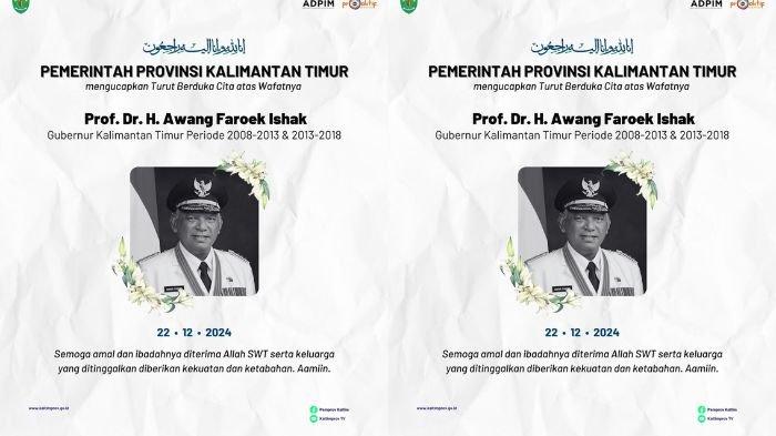 Mantan Gubernur Kalimantan Timur Awang Faroek Ishak meninggal dunia