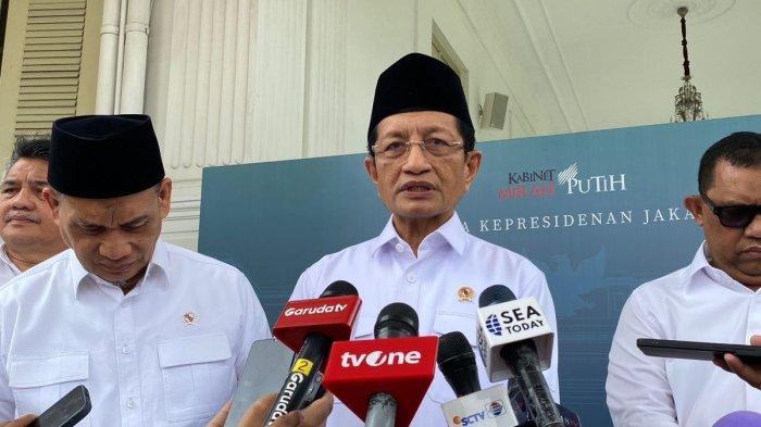 Menteri Agama Nasaruddin Umar di Kompleks Istana Kepresidenan, Jakarta Pusat, Jumat (27/12/2024).