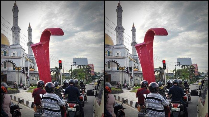 Tugu Pesut di kawasan simpang Lembuswana jadi ikon teranyar Kota Samarinda, pembangunan menghabiskan anggaran Rp 1,1 miliar
