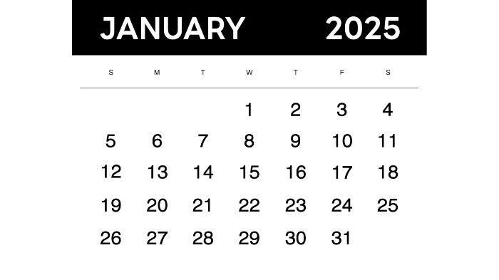 Kalender Januari 2025. Berikut jadwal masuk sekolah semester 2 usai libur natal dan tahun baru 2024/2025, kapan siswa Kaltim masuk?