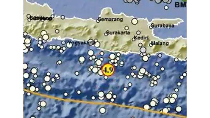 GEMPA HARI INI - Gempa baru saja guncang Pacitan Jatim magnitudo 4.9, pusat gempa terkini 2 menit yang lalu