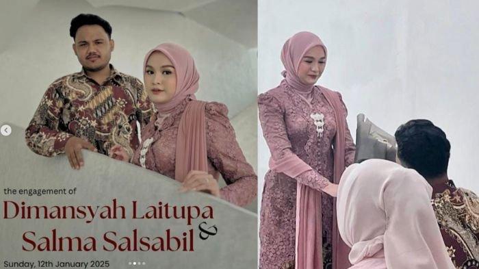 Salma Salsabil dan Dimansyah Laitupa resmi tunangan hari ini, Minggu (12/1/2025)