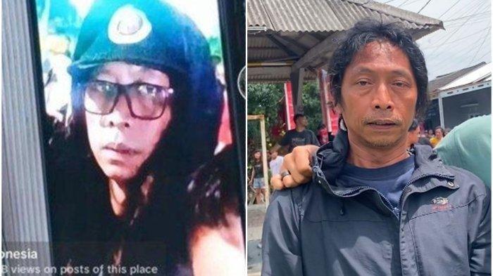 Nanang Gimbal sebelum dan sesudah mencukur rambutnya.