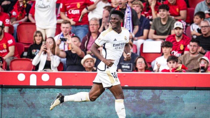 Aurelien Tchouameni gelandang Real Madrid, masuk ke daftar nama yang bisa tingglkan Real Madrid pada transfer musim panas nanti,